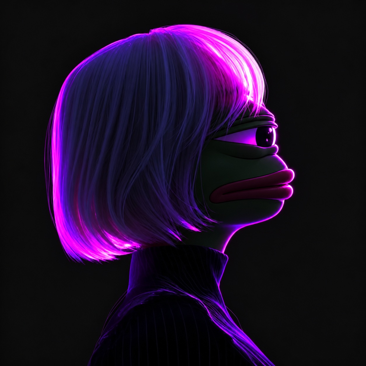 PEPENCY Pepe neon portrait